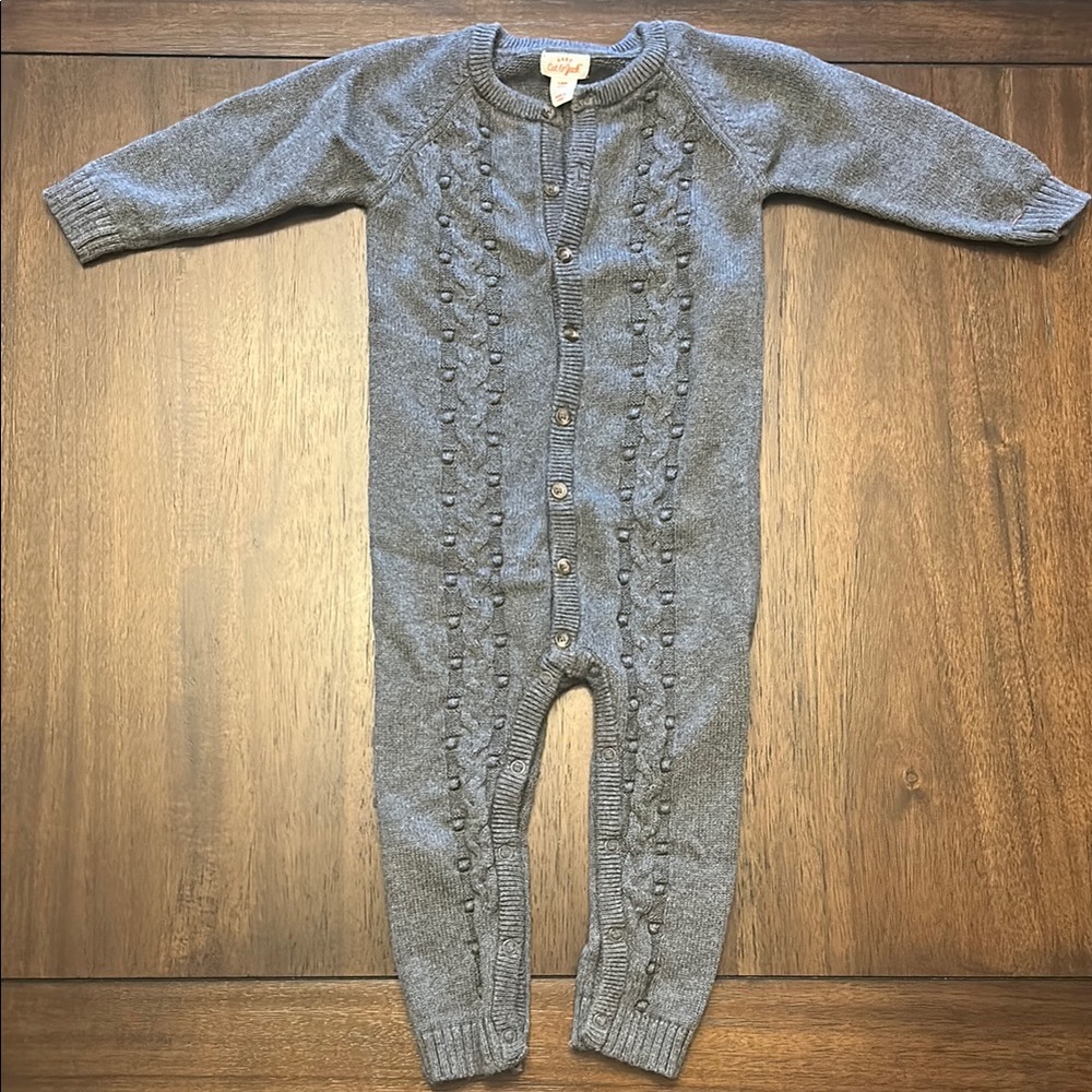 Cat & Jack Textured Gray Kids Footie